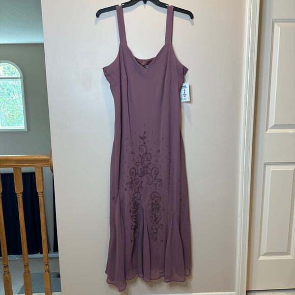 NWD R&M Richards Dark Rose 2 Piece Evening Jacket Dress Set Womens Plus Size 20W - Picture 8 of 16